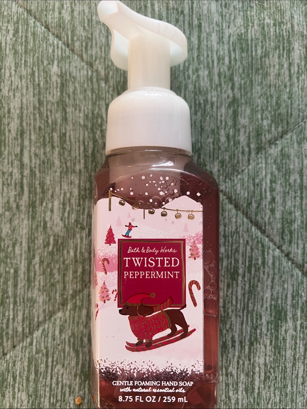 Bath & Body Works Twisted Peppermint Gentle Foaming Hand Soap - Red and White